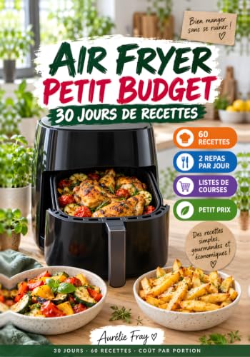 Couverture du livre Air Fryer Petit Budget d’Aurélie Fray
